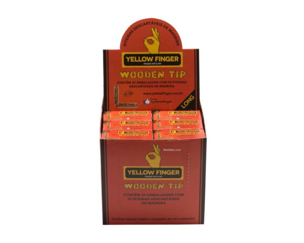 Filtro wooden tip long (1 u) yellow finger