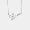 COLGANTE1.jpg COLGANTE MOLÉCULA THC DE PLATA ESTERLINA - PIEDRAS ROSAS - 43CM