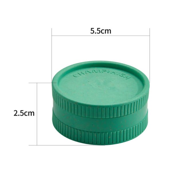 Champ High Grinder Biodegradable de cáñamo en verde, azul, blanco, café.