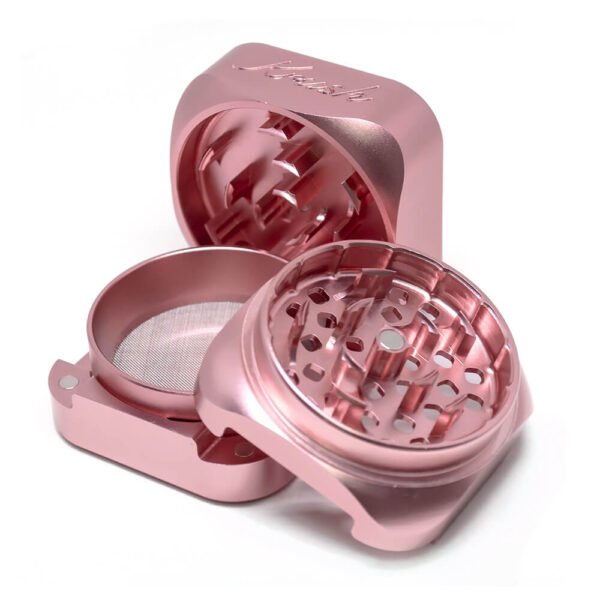Krush Kube 3.0 Grinder Aluminio Gold Rose 3 Piezas – 55mm
