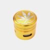 Grinder aluminio mix de colores con diseño de hoja en relieve  de 4 partes