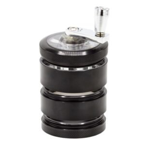 Grinder Amsterdam 4 partes con tapa transparente y manivela