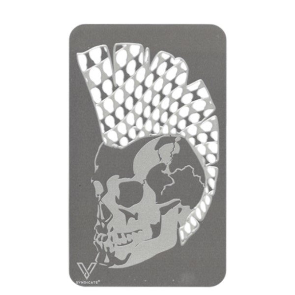 Grinder Tarjeta de calavera Mohawk Skull