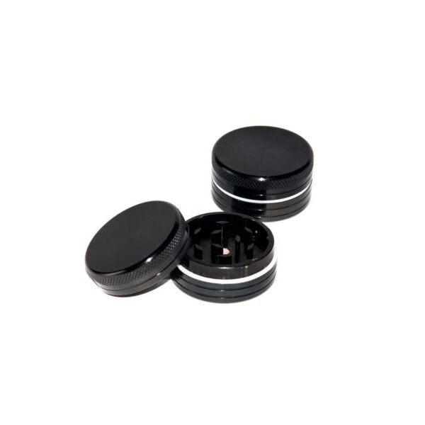 Grinder negro de metal de 2 partes