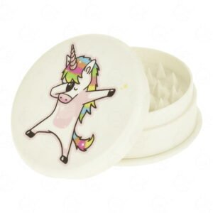 Grinder de 3 parte diseño de Unicornio Blanco