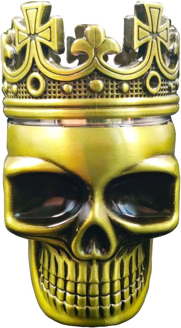 Grinder Champ High de Calavera de 3 partes en color dorado oscuro