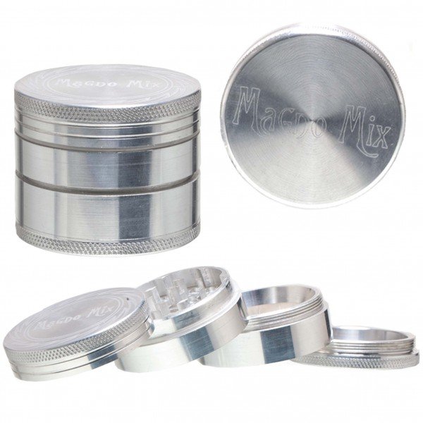 Magno Mix Grinder 4 Partes diseño en aluminio grabado