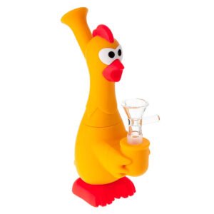 Bong Silicona Pollo Naranja 18cm