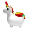 Unicornio Blanco Pipa Silicona 12cm