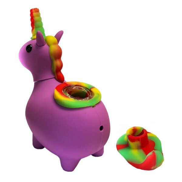 UNI2.jpg Unicornio Morado Pipa Silicona 12cm