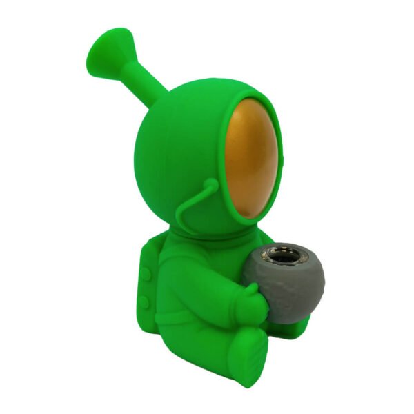 Bong de Silicona Astronauta Verde 15cm