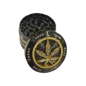 GRINDER BLING BLING COLOR NEGRO & ORO HOJA