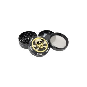 Grinder Negro Bling Bling de 4 Partes – 50 x 40mm – Calavera
