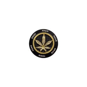 Grinder Negro Bling Bling de 4 Partes - 50 x 40mm - Hoja