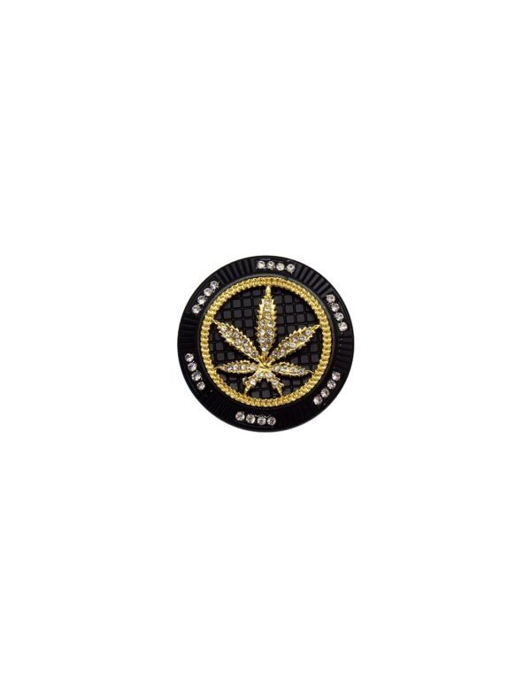 Grinder Negro Bling Bling de 4 Partes - 50 x 40mm - Hoja