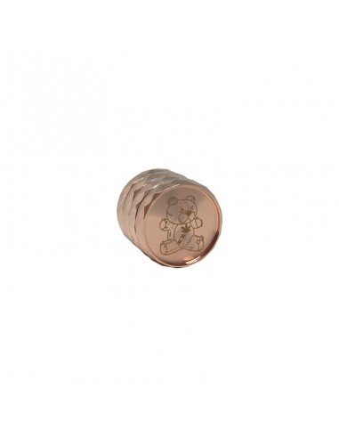 Grinder Oso de 4 partes 42x38mm metálico color oro rosa