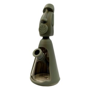 Bong de Silicona Moai Cabeza de la Isla de Pascua con Piezas Desmontables 20cm