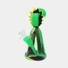 BONG DE SILICONA Y CRISTAL - R NEGRO, AMARILLO Y VERDE - 19CM
