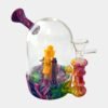 rueda.jpg BONG DE SILICONA Y CRISTAL - RUEDA GIRATORIA ARCOÍRIS